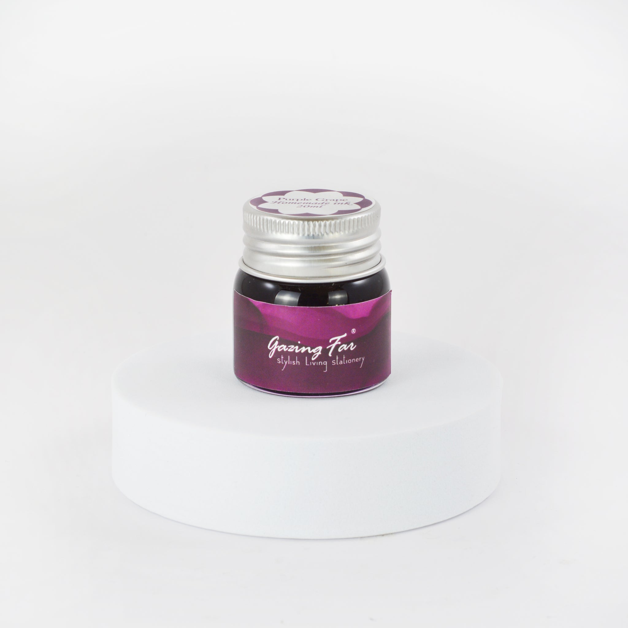 GazingFar homemade fountain pen ink- Purple Grape, A color of noble