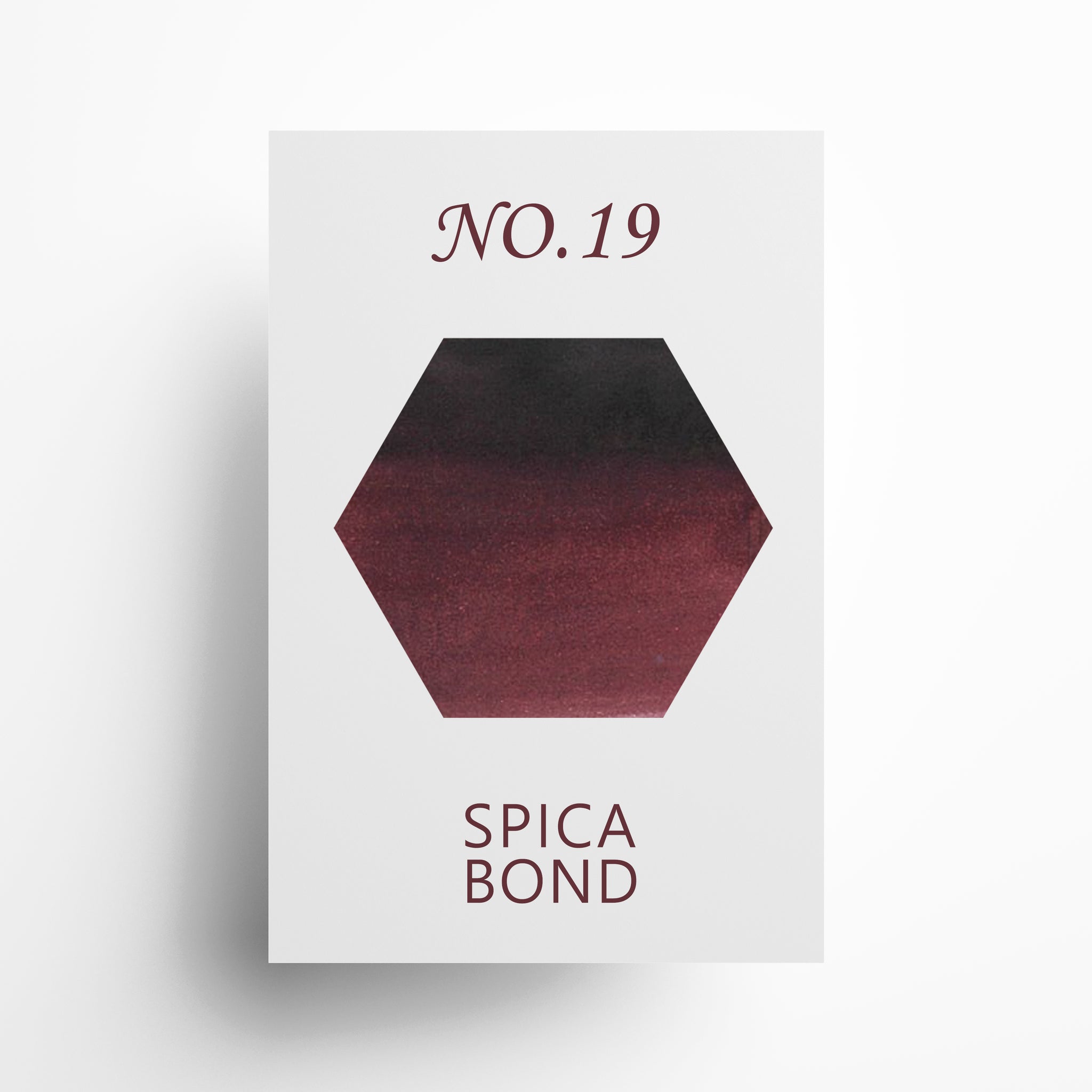 Homemade ink No.19  Paper in Hexagon:SPICA BOND
