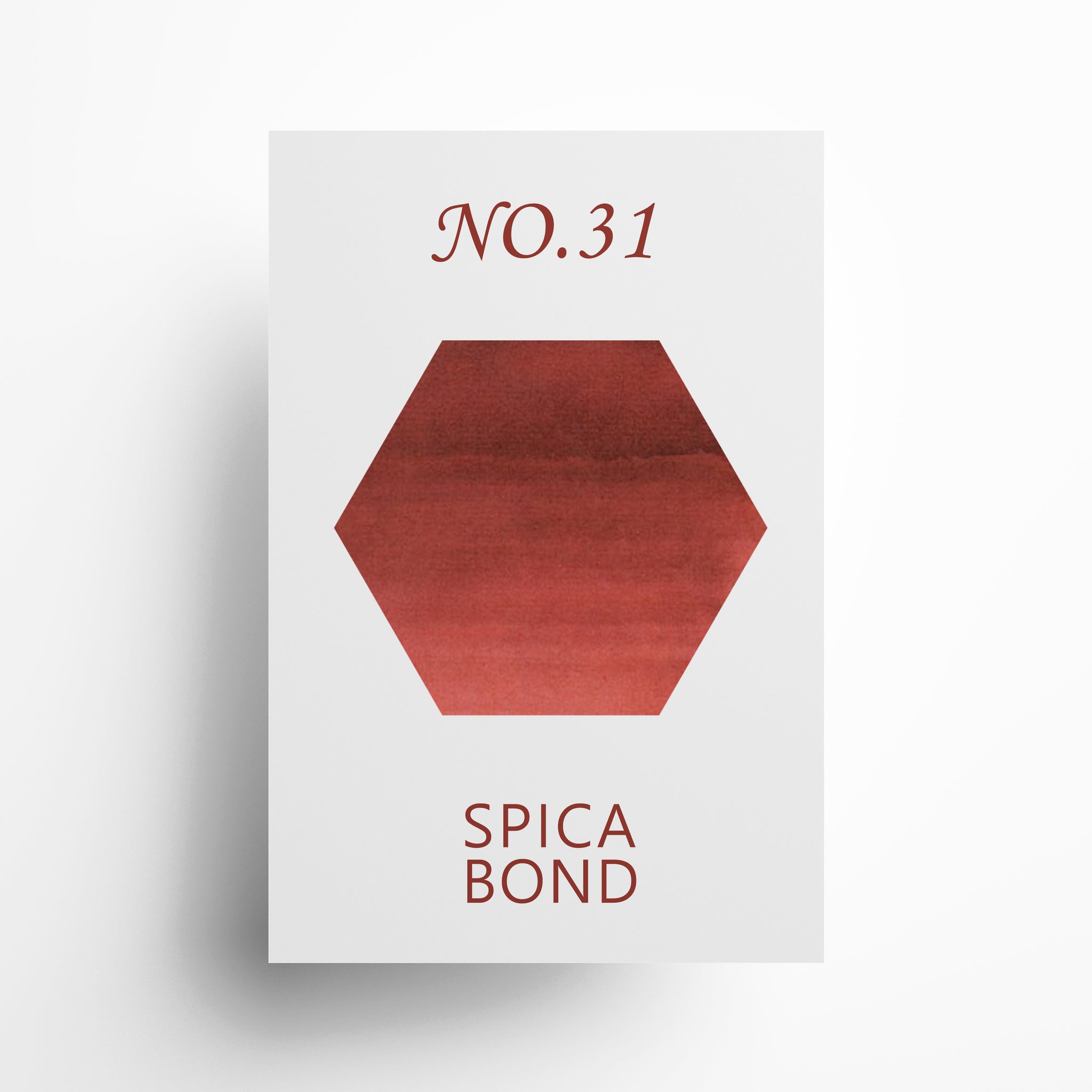 Homemade ink No.31  Paper in Hexagon:SPICA BOND