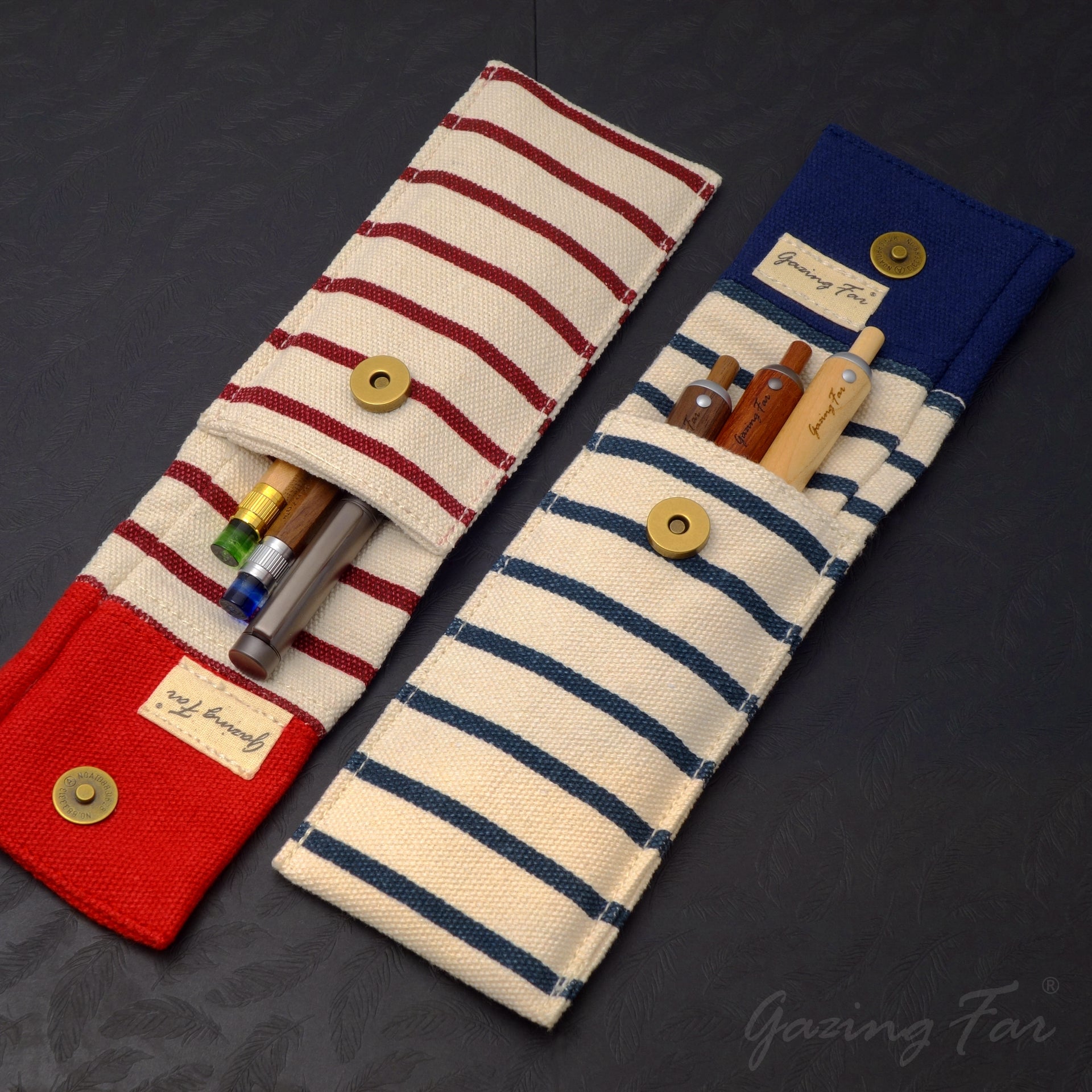 Simplicity Style, Natural Material,  The Gazing Far Canvas Pen Pouch give the Well Protection for your pens