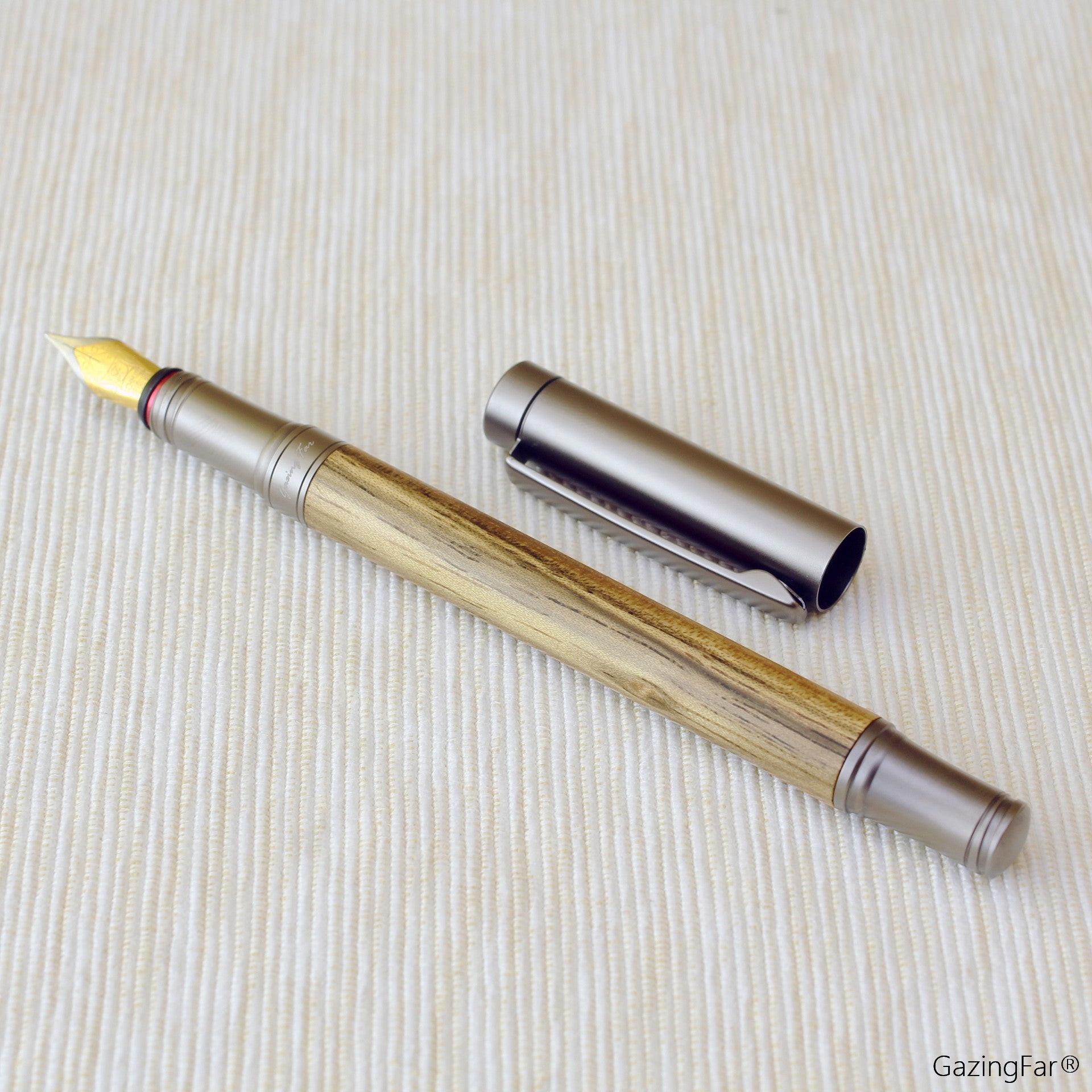 tm2™ Fountain Pen, Zebrawood/Black, 2 tones